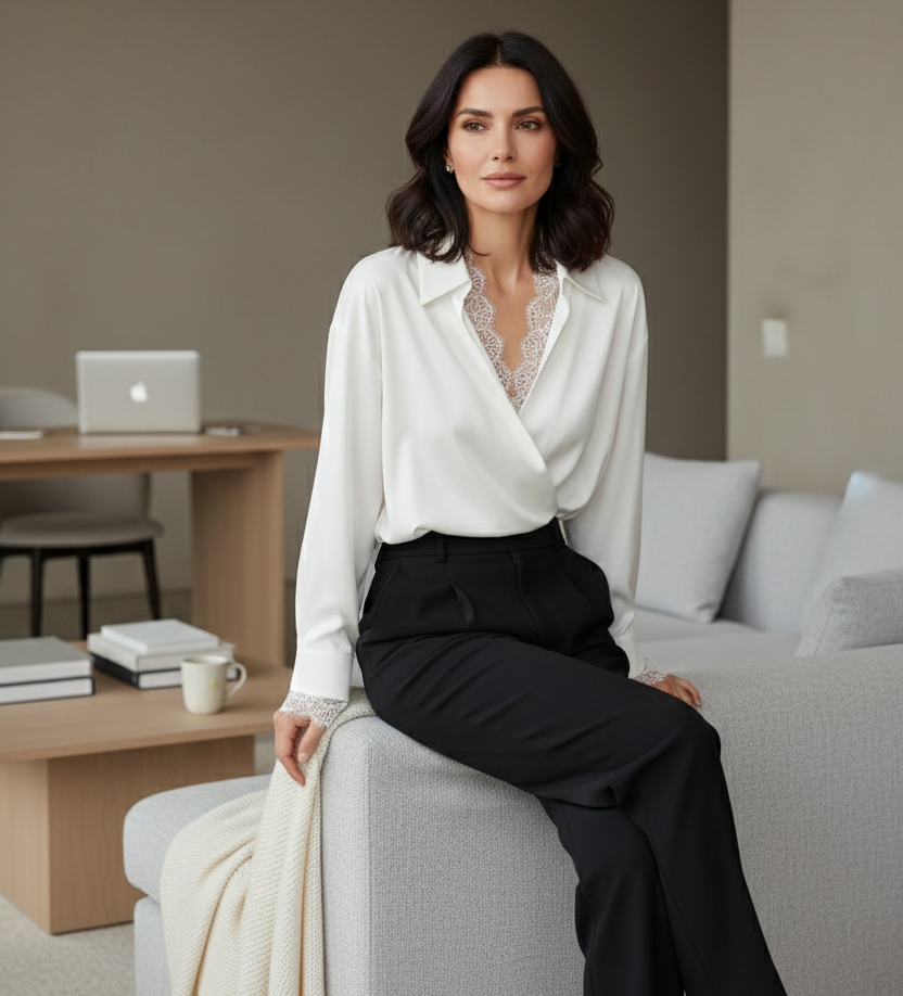 Dip Lace V-Neck košulja