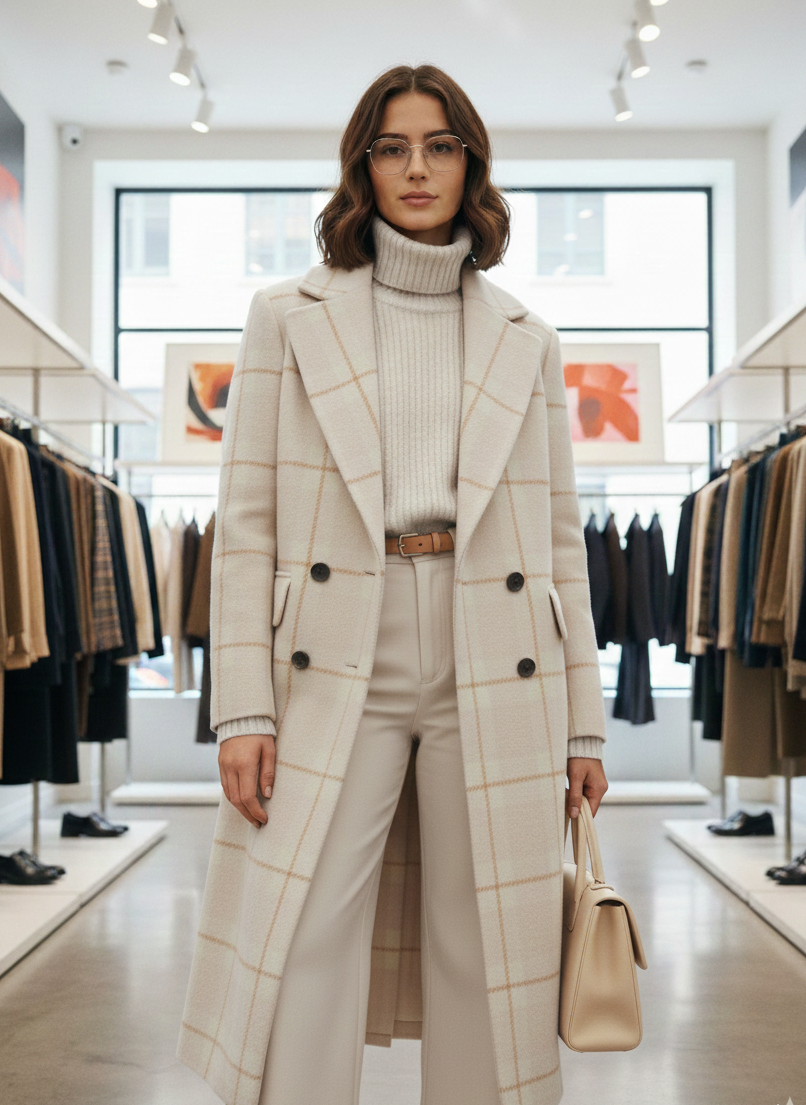 Luxe Marelle - Zimski Kaput od Mekane Vunene Mješavine