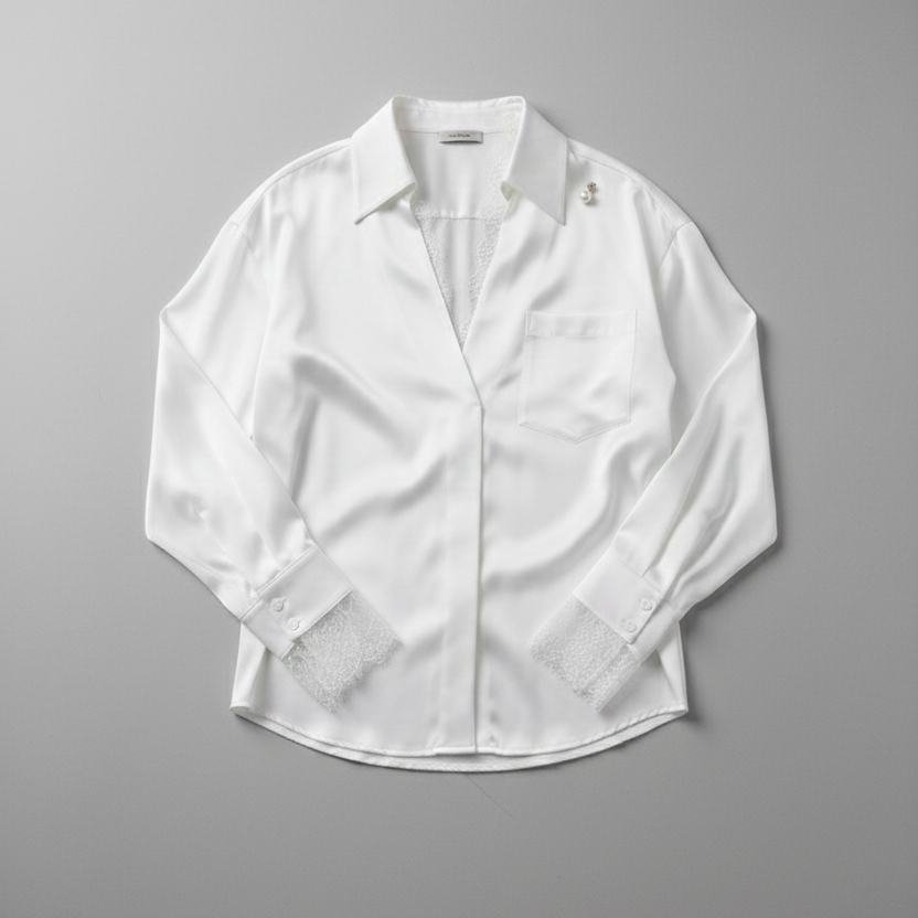 Dip Lace V-Neck košulja