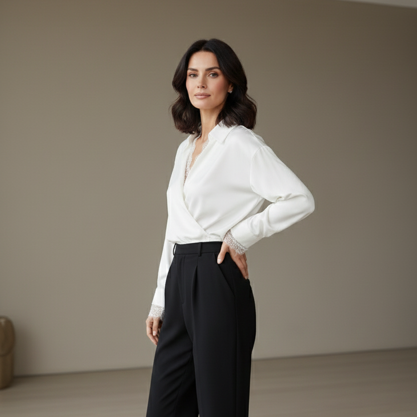 Dip Lace V-Neck košulja