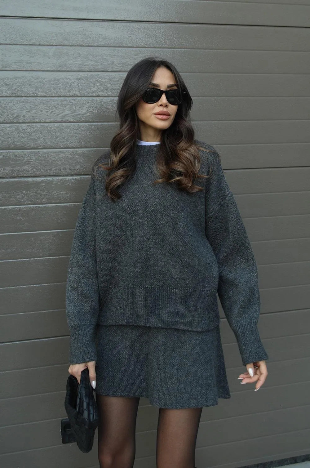 Luxe Marelle - Pleteni Komplet Suknje i Pulovera