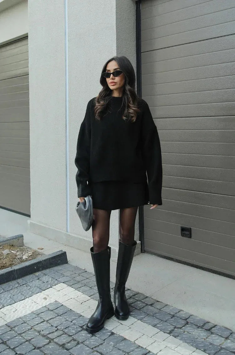 Luxe Marelle - Pleteni Komplet Suknje i Pulovera